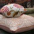 Marguerite Damask Embroidery Decorative Pillow