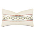 Marguerite Embroidered Tape Decorative Pillow