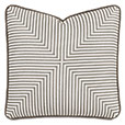 Ahoy Striped Decorative Pillow in Biscotti