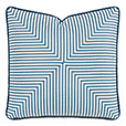 Ahoy Striped Decorative Pillow in Sky