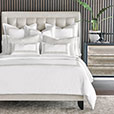 BLASS TICKING DUVET COVER IN FAWN