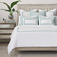 MALAYA GINGHAM DUVET COVER IN SEA