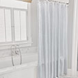 MALAYA GINGHAM SHOWER CURTAIN IN HAZE