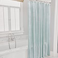 MALAYA GINGHAM SHOWER CURTAIN IN SEA