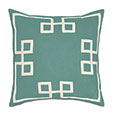 Resort Aqua Fret Accent Pillow