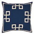 Resort Indigo Fret Accent Pillow