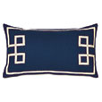 Resort Indigo Fret Accent Pillow