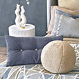 OLIVER BUTTON-TUFTED DECORATIVE PILLOW