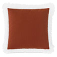 Palermo Fringe Decorative Pillow in Henna