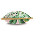 Abaca Fringe Decorative Pillow in Flamingo