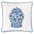 Porcelain Ginger Jar Decorative Pillow