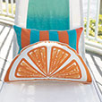 Plage Striped Decorative Pillow in Orange