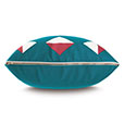 Kaleidoscope Applique Decorative Pillow in Teal