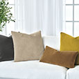 Capra Faux Mohair Decorative Pillow in Amber