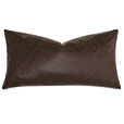 Nevin Vegan Leather Decorative Pillow in Bark