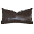 Muse Vegan Leather Decorative Pillow in Coffee