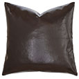 Muse Vegan Leather Decorative Pillow in Coffee