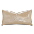 Tegu Faux Snakeskin Decorative Pillow in Gold