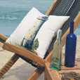 Lighthouse Handpainted Decorative Pillow