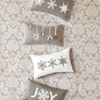 Dreamsicle Snowflakes Decorative Pillow