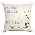 Shell Blockprinted Decorative Pillow