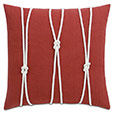 Isle Yacht Knots Decorative Pillow in Scarlet