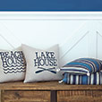 Cove Blockprinted Decorative Pillow in Lake