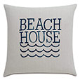 Cove Blockprinted Decorative Pillow in Beach