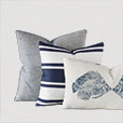 Marine Blockprinted Decorative Pillow