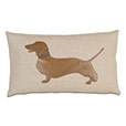 Dachshund Applique Decorative Pillow