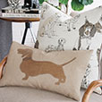Dachshund Applique Decorative Pillow