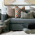 Monterosa Woven Decorative Pillow in Rust