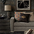 Monterosa Woven Decorative Pillow in Rust
