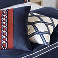 Newport Trellis Accent Pillow In Blue