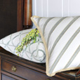 Brentwood Diagonal Trim Decorative Pillow