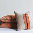 Ladue Damask Accent Pillow In Orange