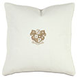 Bel Air Embroidered Decorative Pillow In Bisque