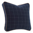 Ladue Checkered Boxed Euro Sham In Indigo