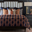 Ladue Checkered Boxed Euro Sham In Indigo