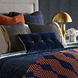 Ladue Checkered Boxed Euro Sham In Indigo