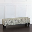 Ocelot Upholstered Bench in Silver