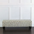 Ocelot Upholstered Bench in Silver