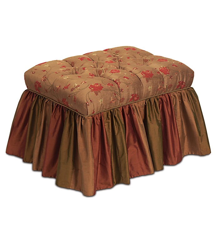 Nostalgia Tufted Ottoman W/Skirt