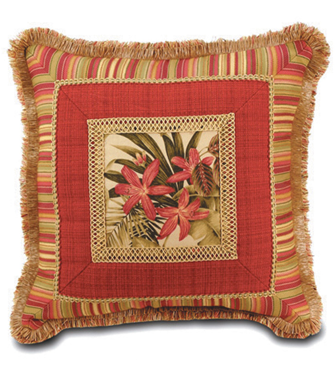 Abalone Border Collage Decorative Pillow