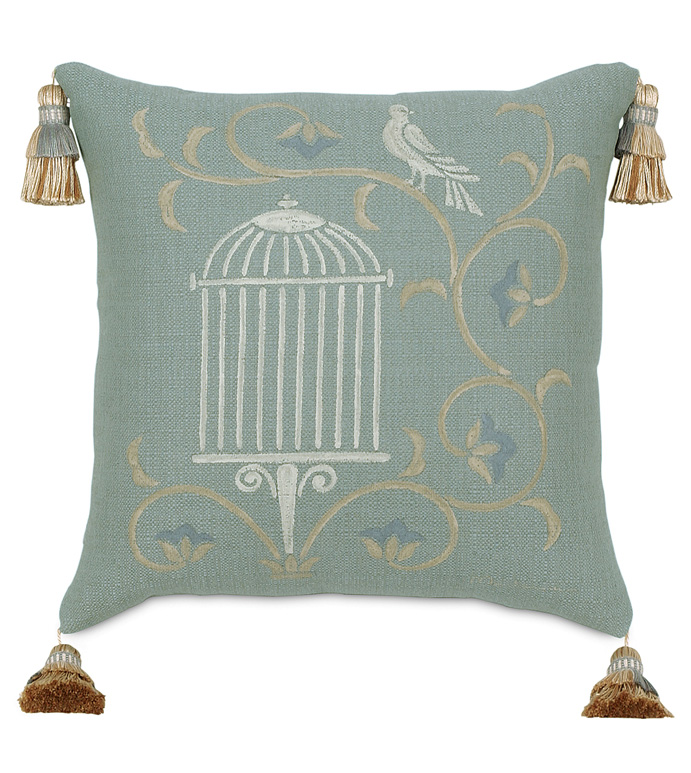 Hand-Painted Bird And Cage