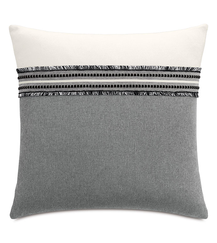 ANDES TRIM APPLIQUE DECORATIVE PILLOW