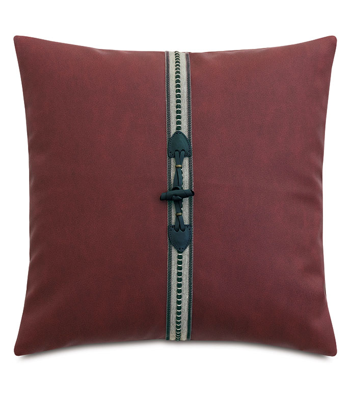 ANDES FAUX LEATHER DECORATIVE PILLOW