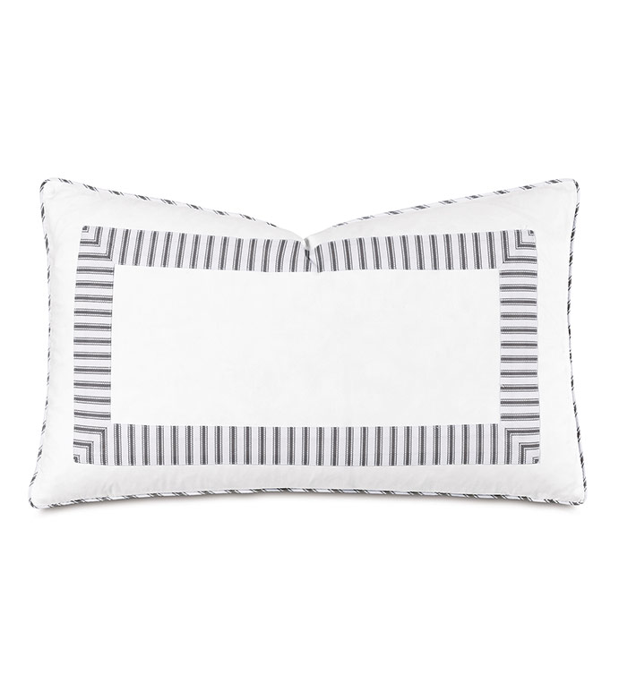 BLASS TICKING DECORATIVE PILLOW IN BLACK