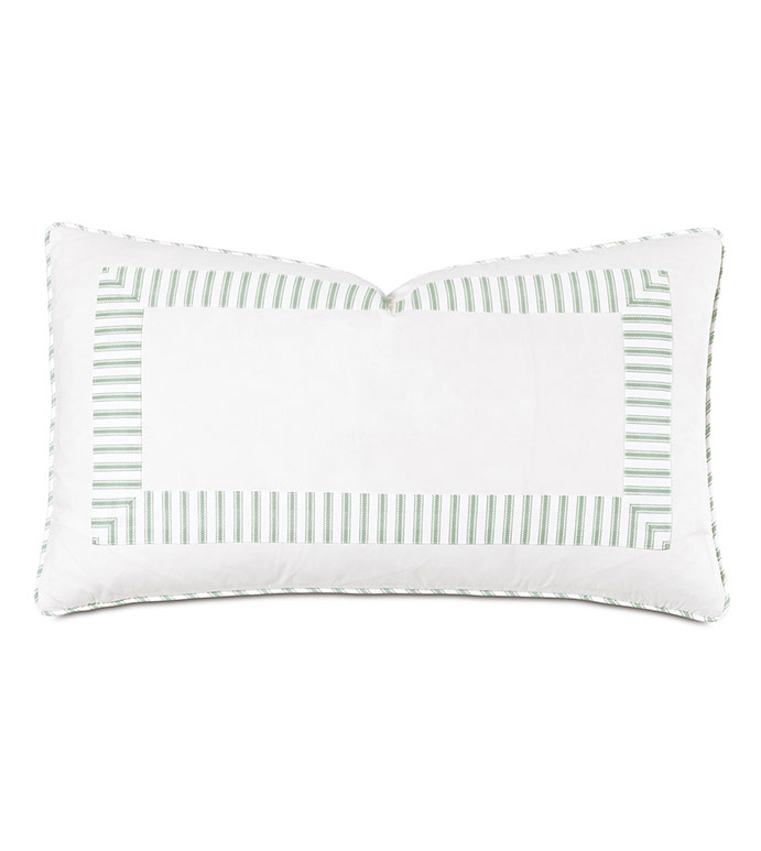 BLASS TICKING DECORATIVE PILLOW IN LEAF