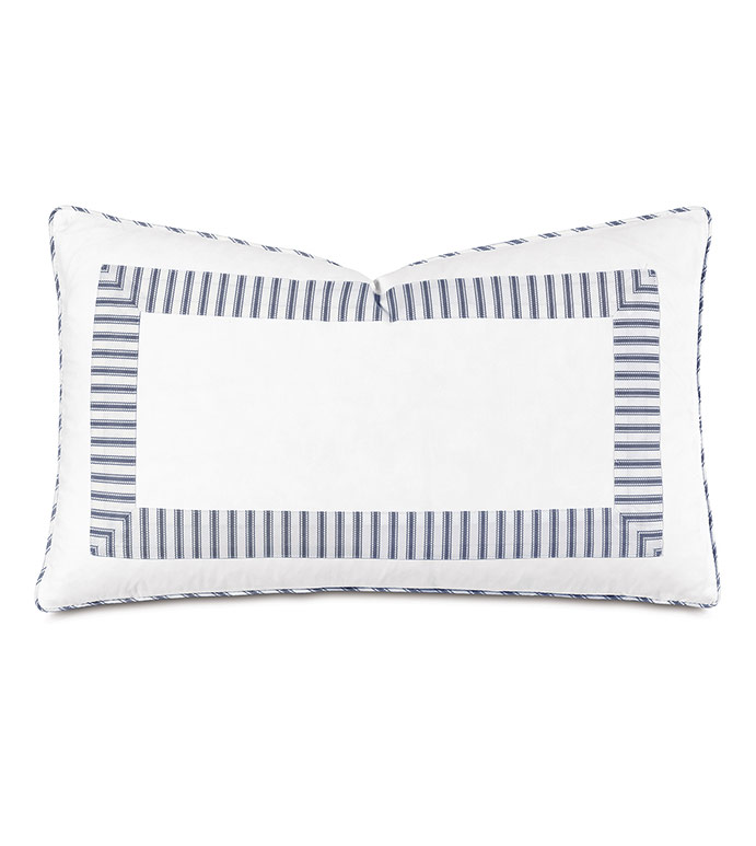 BLASS TICKING DECORATIVE PILLOW IN NAVY